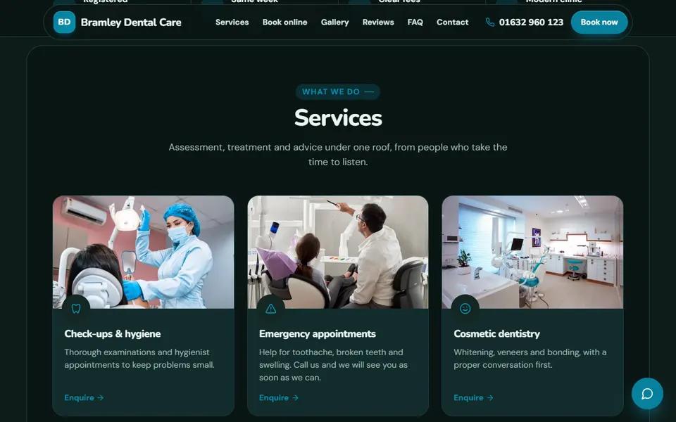 Our dentist demo: services