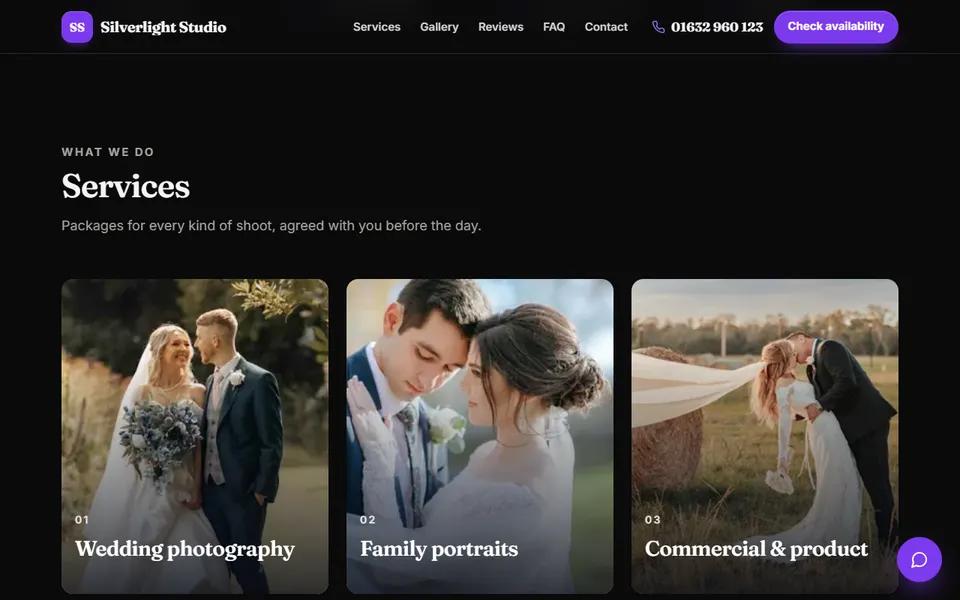 Our photographer demo: services