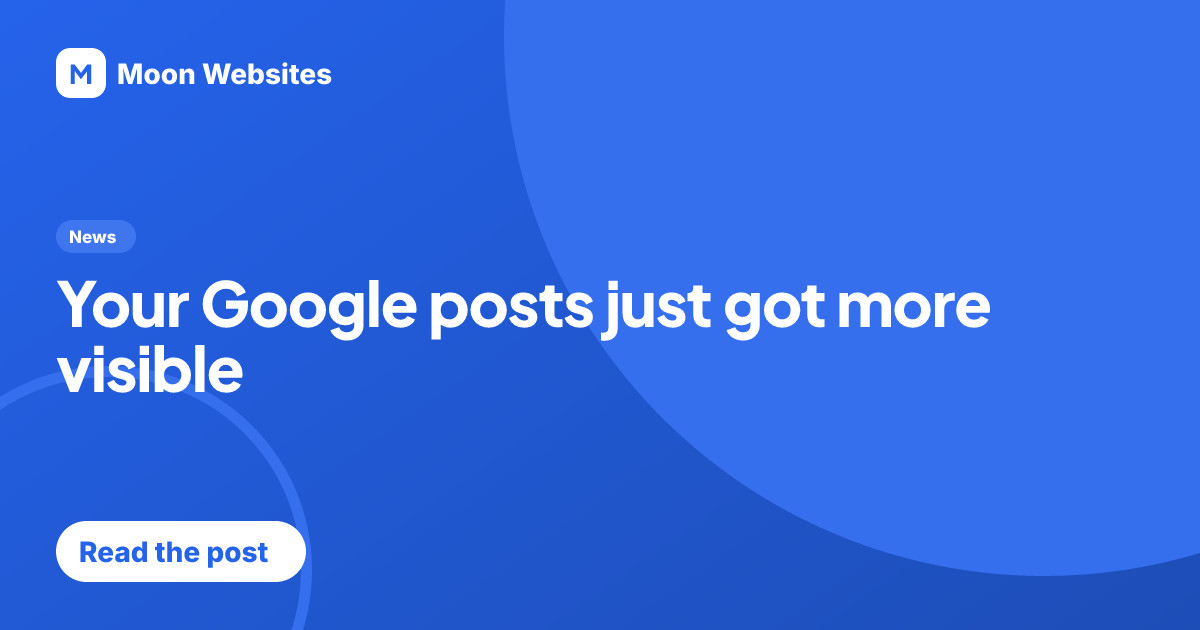 A business profile on a phone with the posts section moved near the top